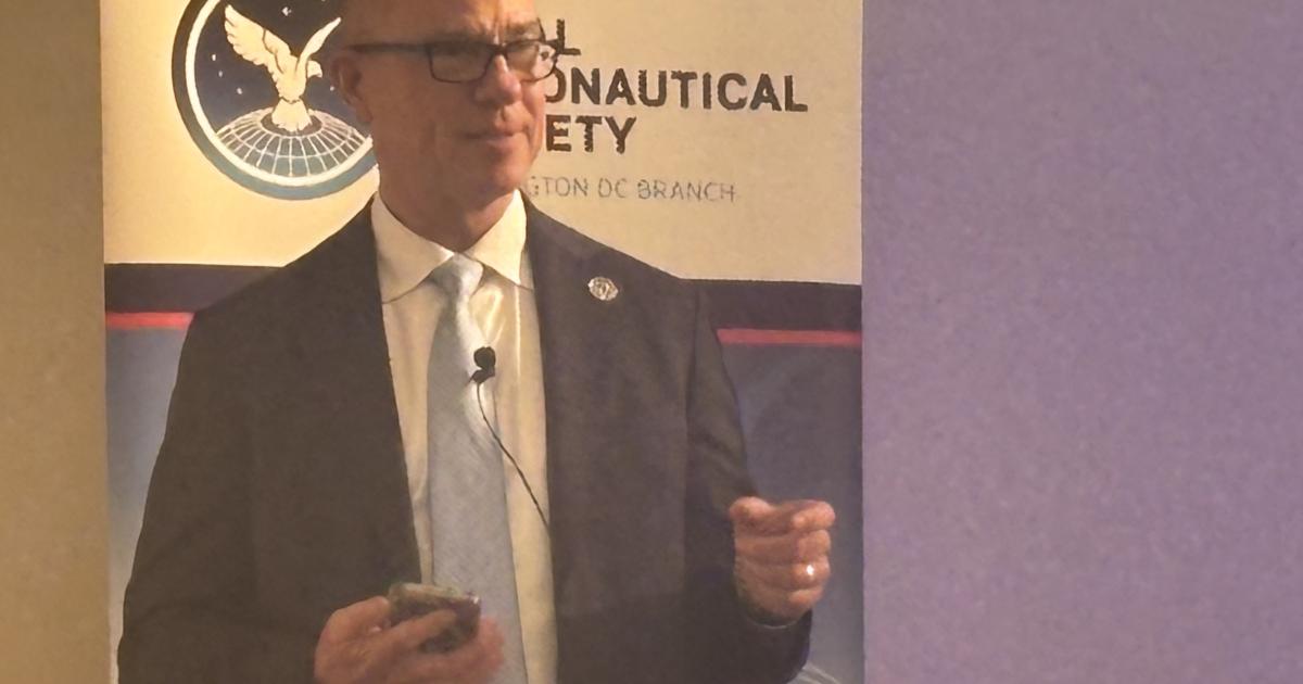Bryan Bedford at Royal Aeronautical Society talk in Washington, D.C.