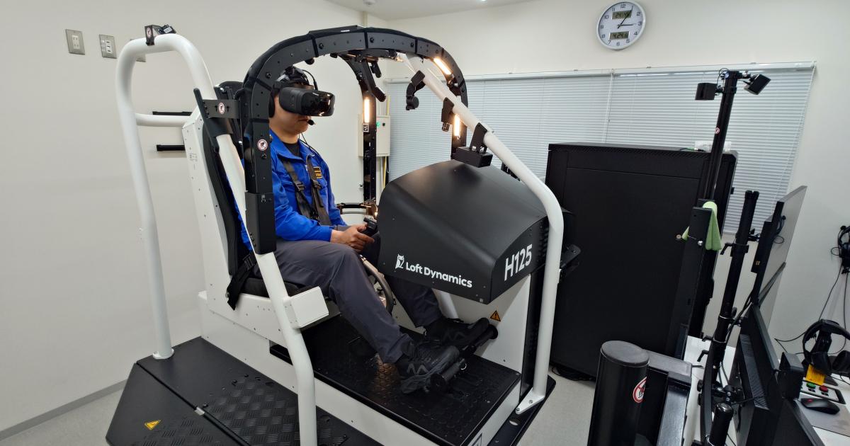 Loft Dynamics level-7 virtual reality simulator