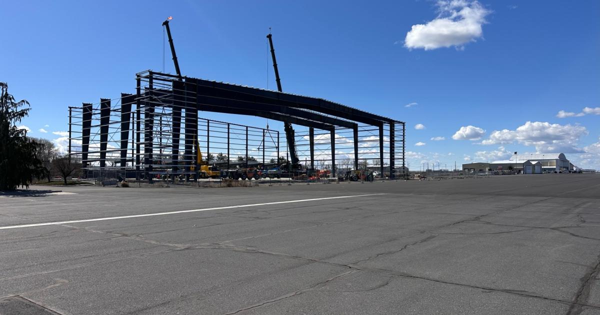 Hangar under construction at Million Air KMWH