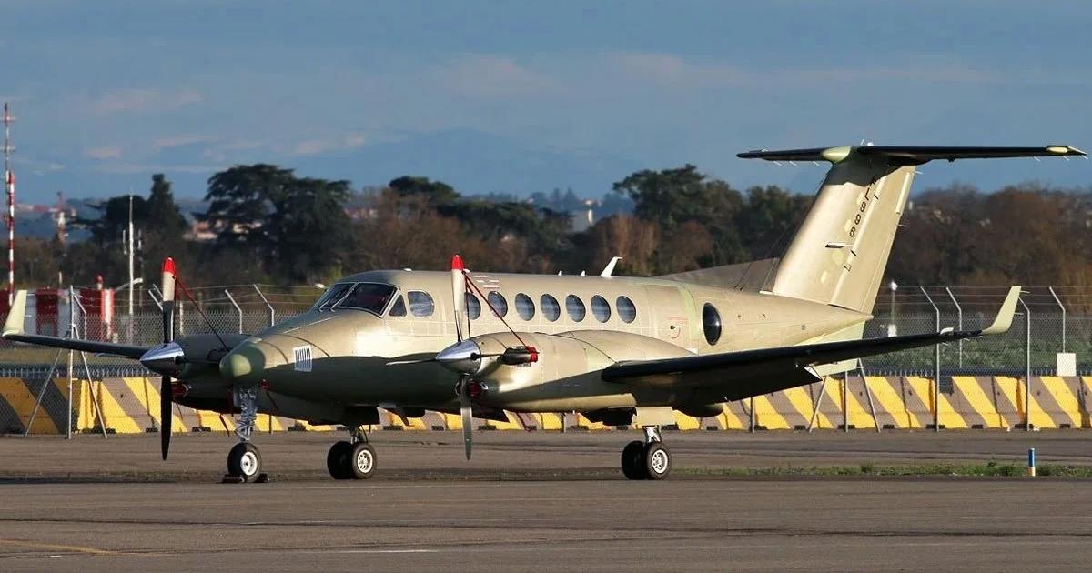 King Air 350ER parked on a ramp