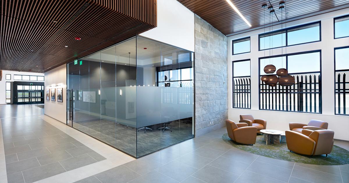 Lobby of Atlantic Aviation's new FBO at KAPC