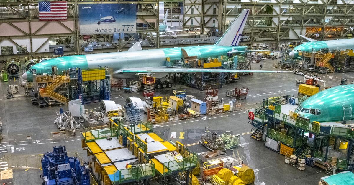 Boeing 777 assembly line