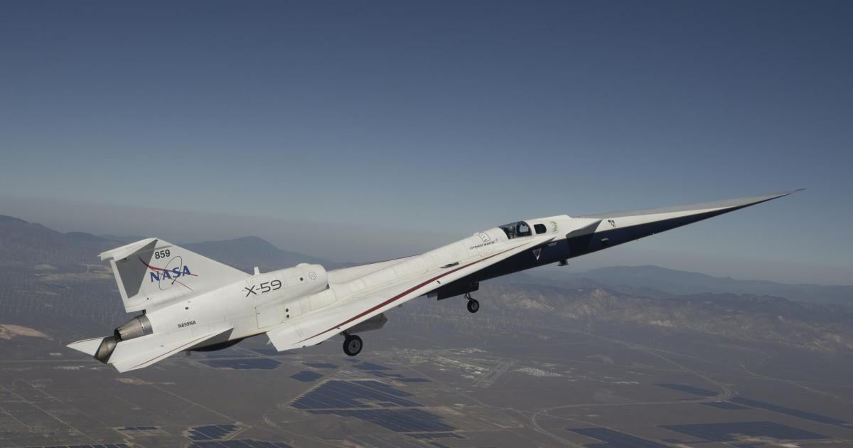 NASA’s X-59 in flight