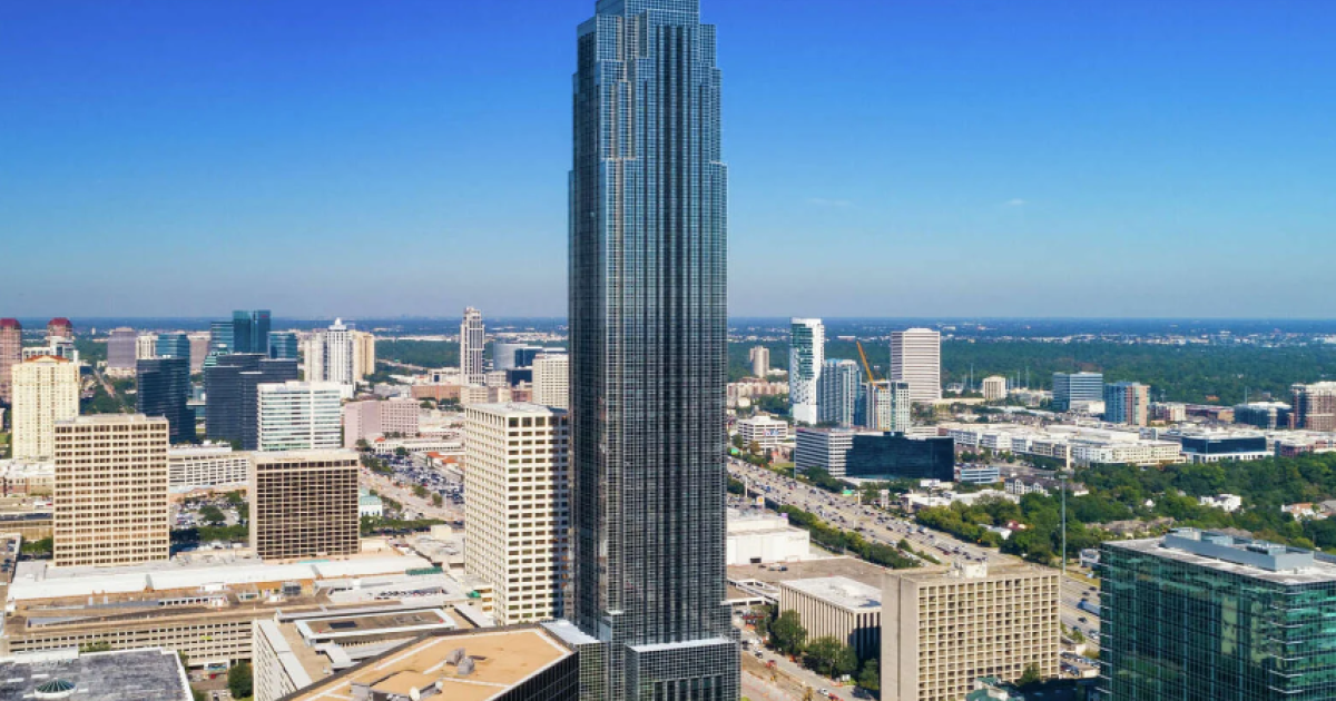 Williams Tower against Houston skyline 