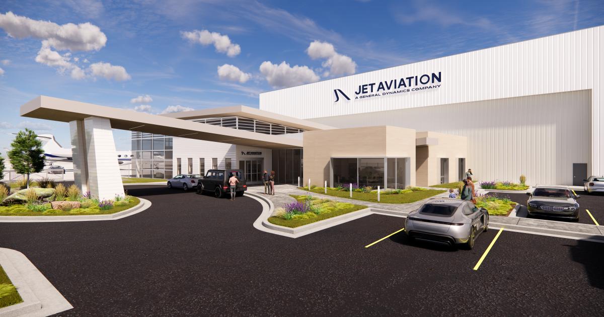 Artist Rendering of planned Jet Aviation FBO at KBJC