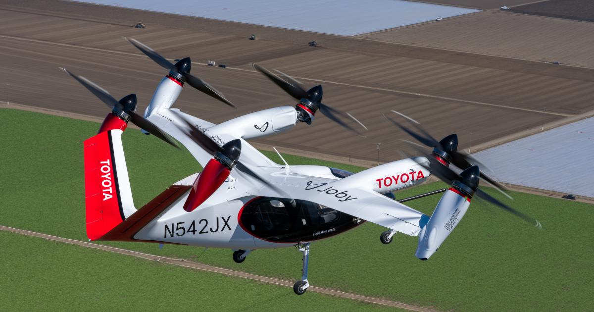 Joby and Toyota fly eVTOL aircraft 