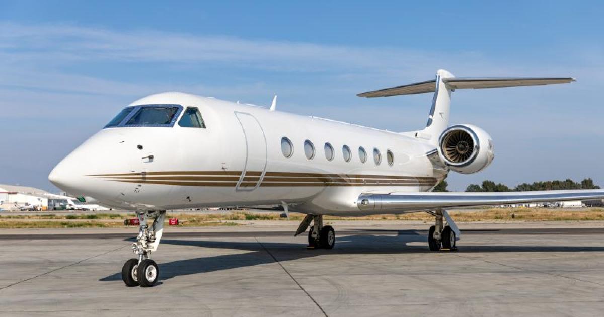 Planet 9 G650 parked on the ramp
