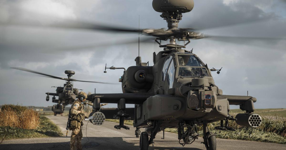 Apache AH64-E helicopters 
