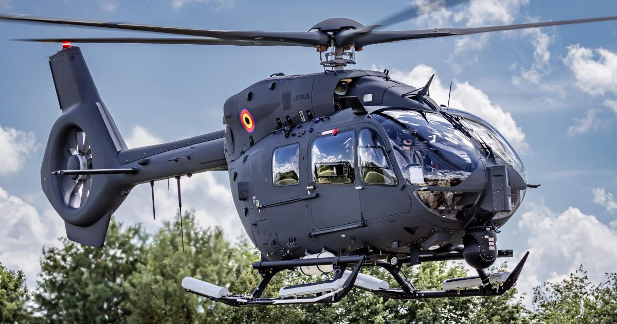 Black H145M in flight