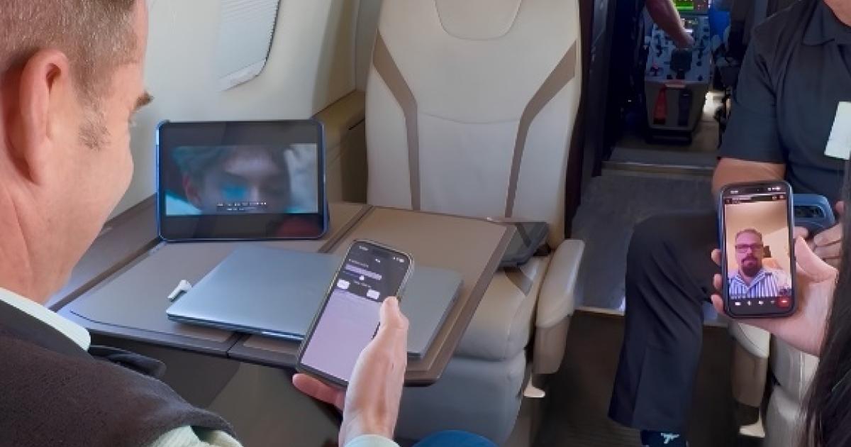 Connectivity in PC-24 cabin
