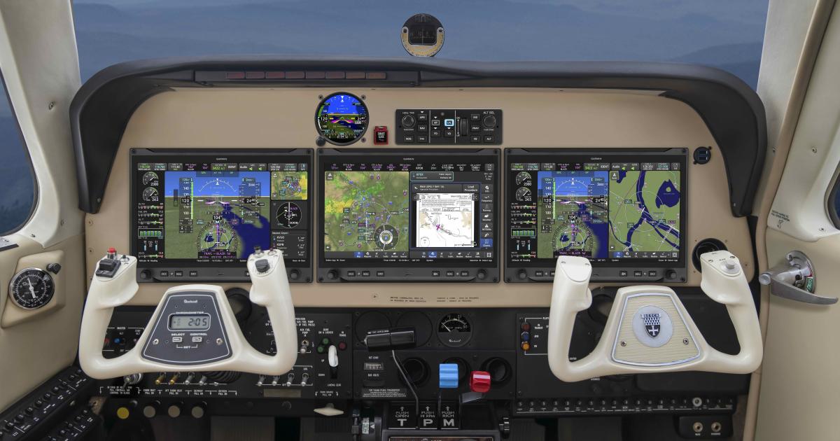 Garmin Axis in Bonanza airplane