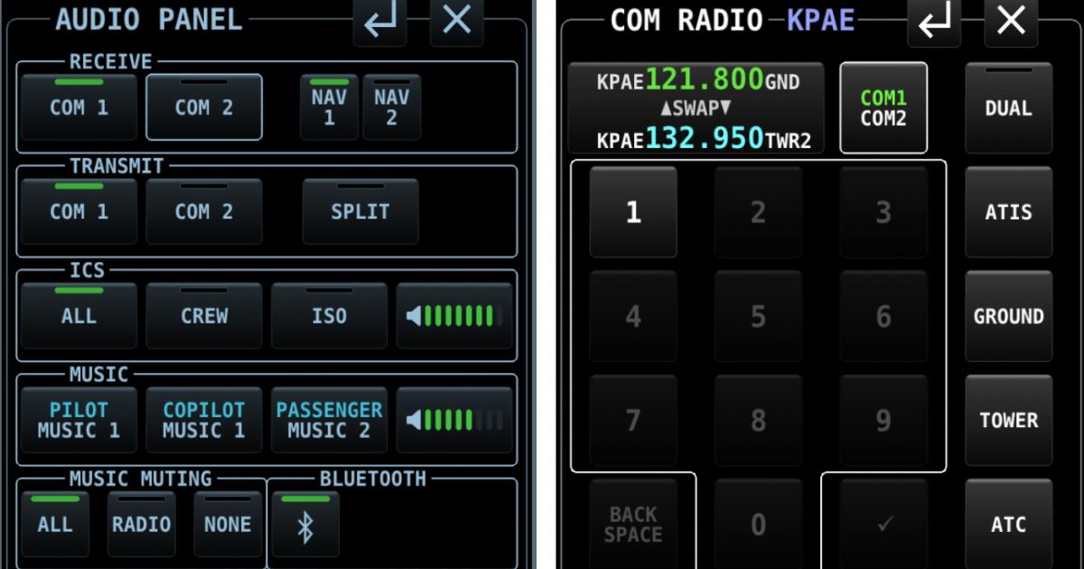 Dynon SV-AUDIO-6BTR intercom and audio panel
