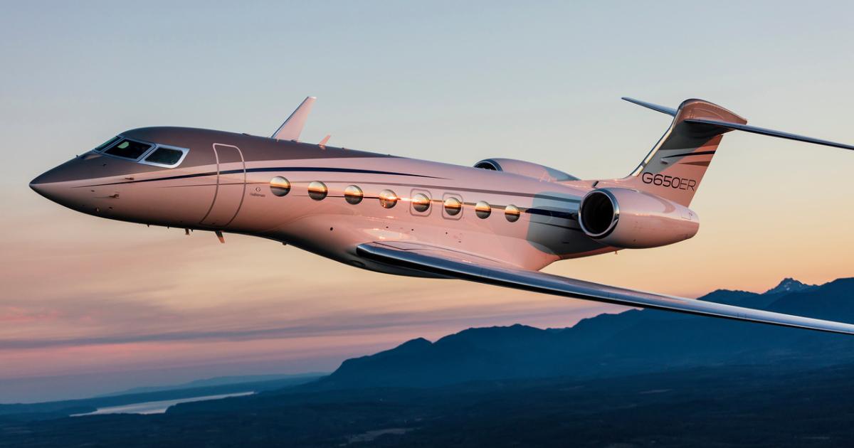 Gulfstream G650 business jet