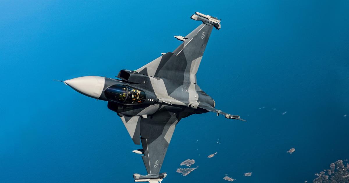 Gripen E airborne over Sweden 