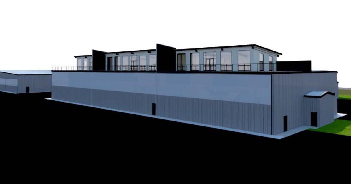 Artist rendering of proposed KOSH large hangar