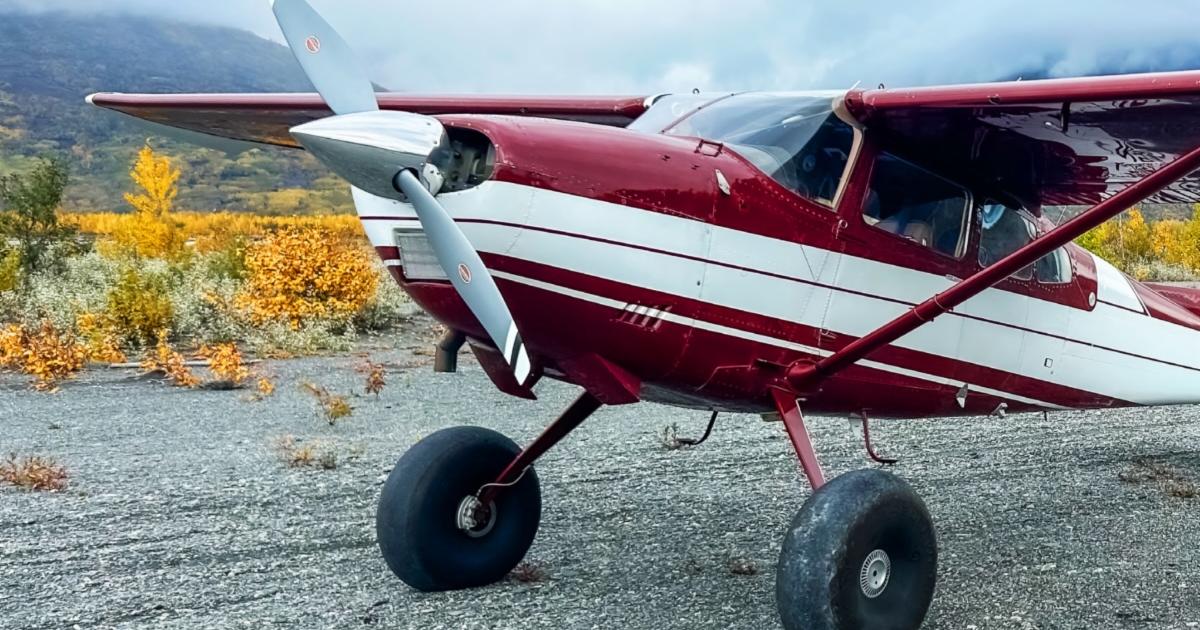 Hartzell Frontier propeller on Cessna 180 airplane