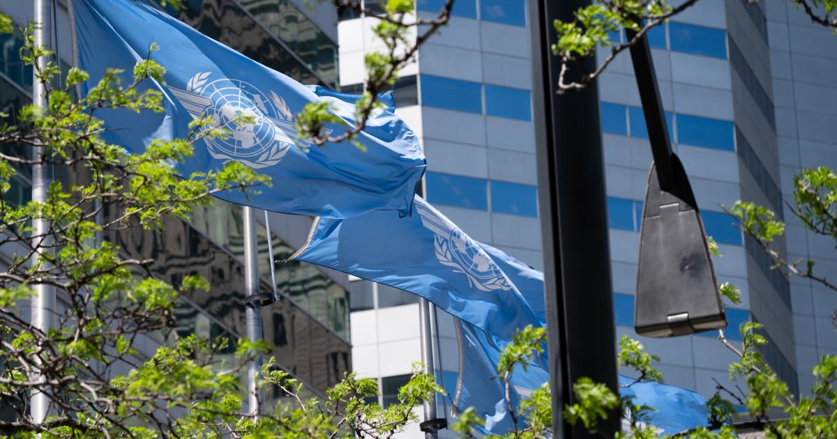 ICAO building with flag 