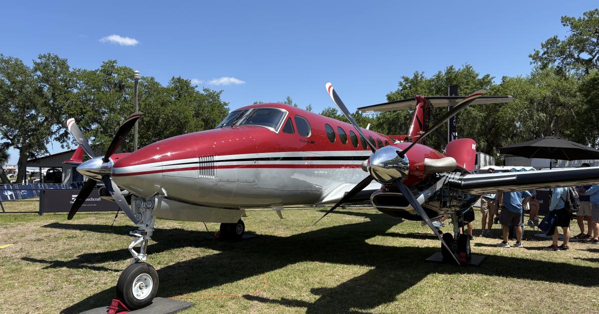 Charleston, South Carolina-based paint manufacturer Mankiewicz Coatings supplied the King Air’s red finish.