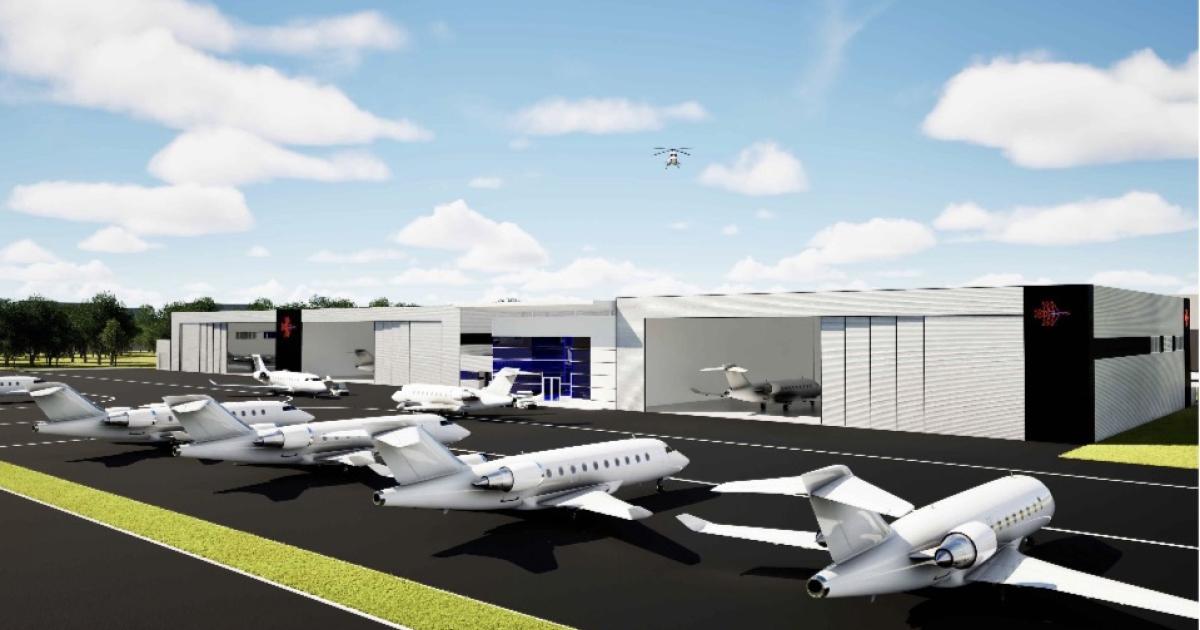 Artist's rendering of planned BlueSky FBO at TJSJ