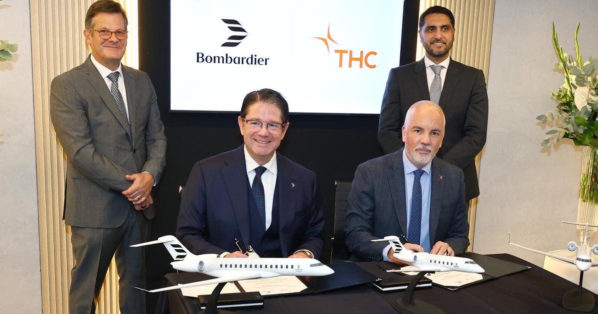 Bombardier/The Helicopter Company (THC) signing at Farnborough 2026