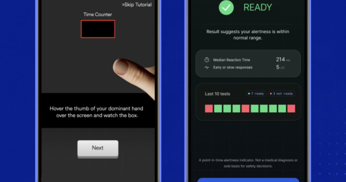 Screenshots of NeuroUX app