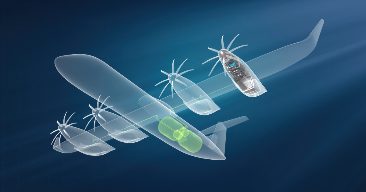 Four-engine narrowbody digital rendering 