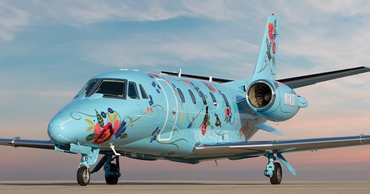 Duncan Aviation Gogo 5G connectivity-equipped Cessna Citation 560XL.