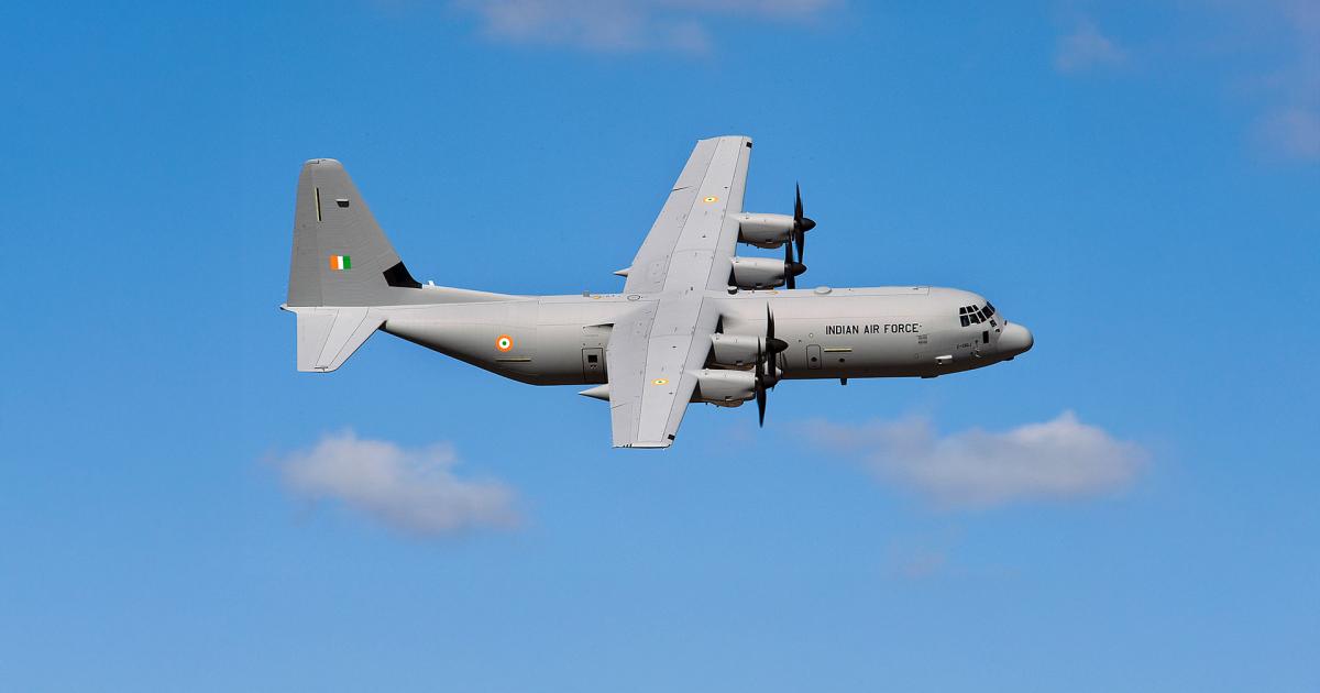 Indian Air Force C130J transport aircraft 