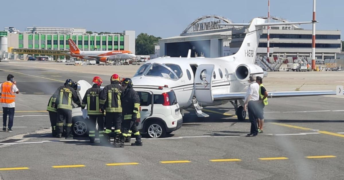Ground vehicle collision at Milan Linate Airport