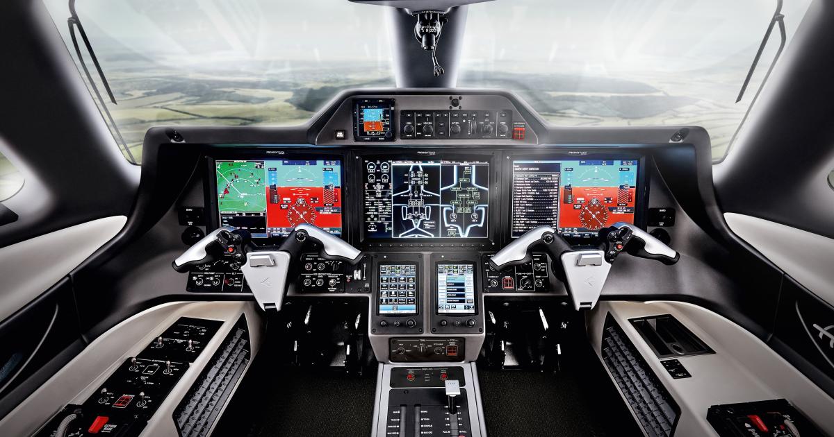 Embraer's Phenom 300EV flight deck