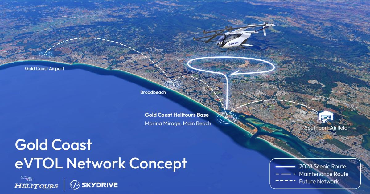 Gold Coast Helitours eVTOL charter network 