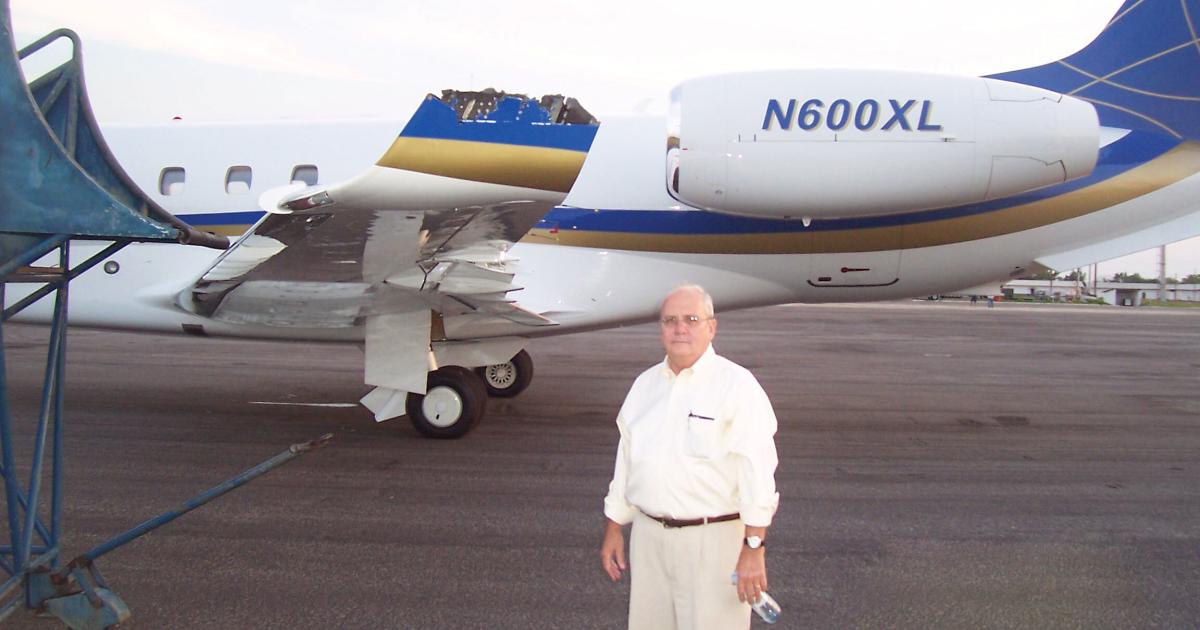 Joe Sharkey with Embraer Legacy 600 involved in collision