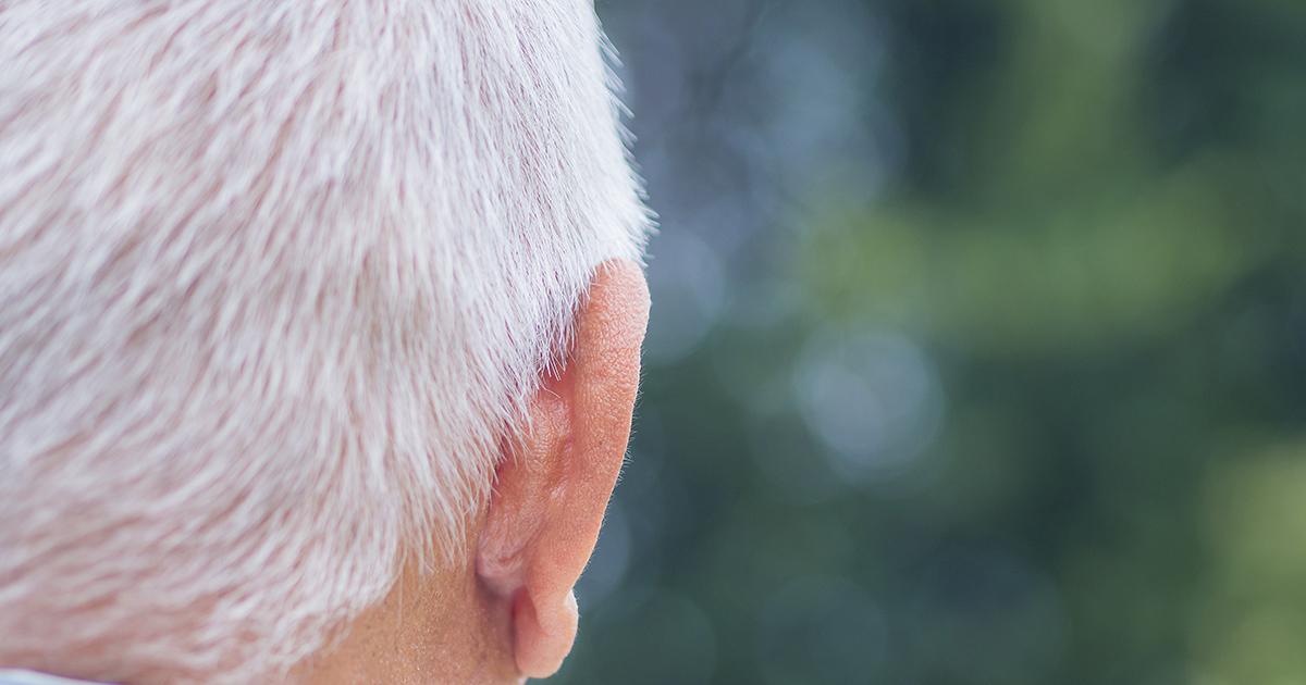back of head of old man