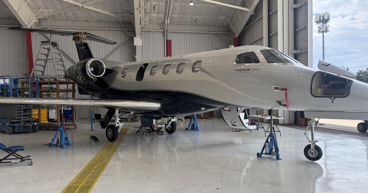 Aero Star Aviation hangar with Phenom 300