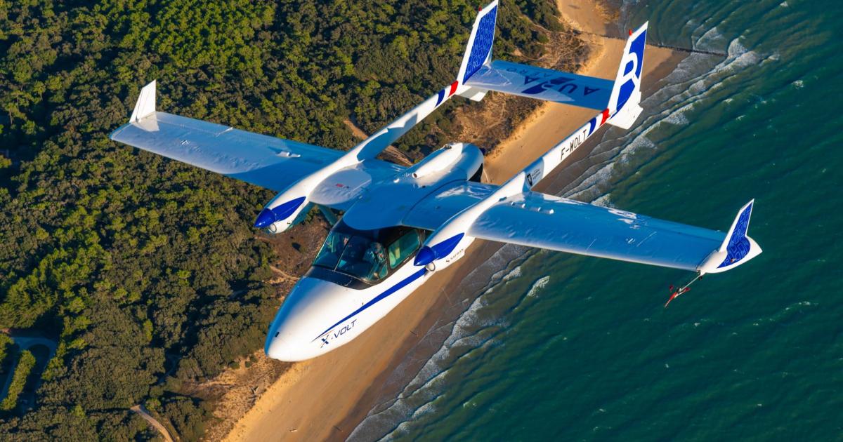 Modified Cessna 337 Skymaster over coast r