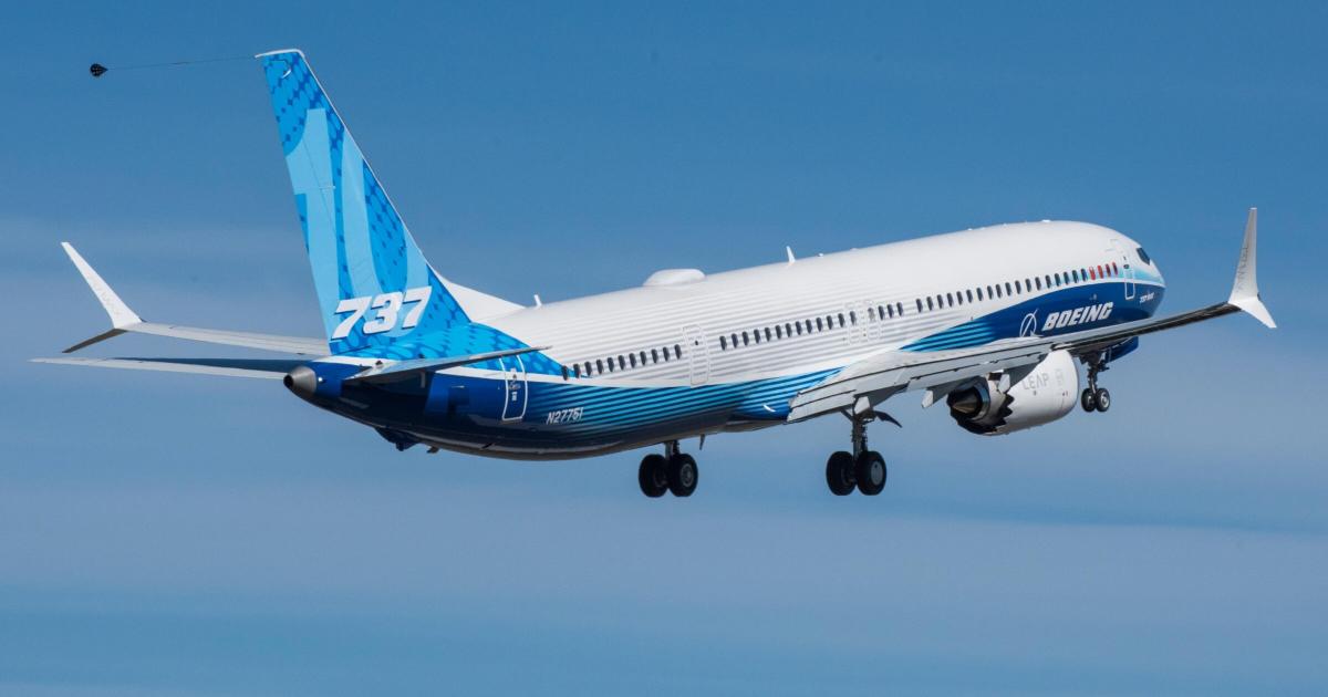 Boeing 737 Max 10 airliner 