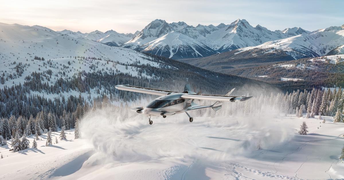 Cavorite X7 hovering over snow