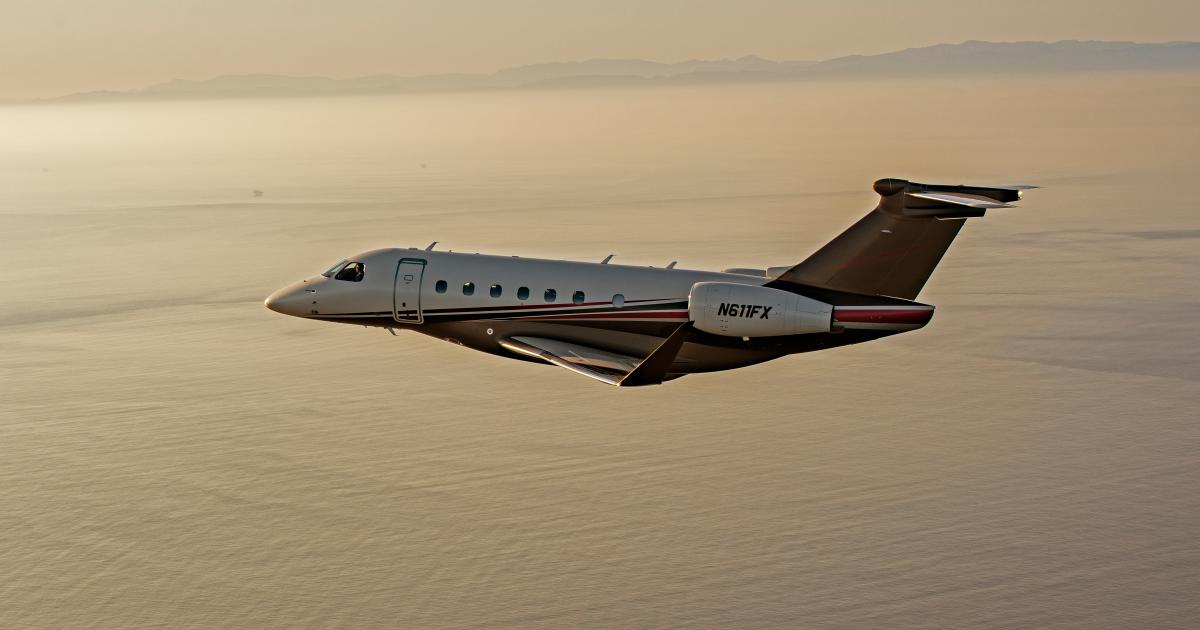 Embraer Praetor 600E in flight