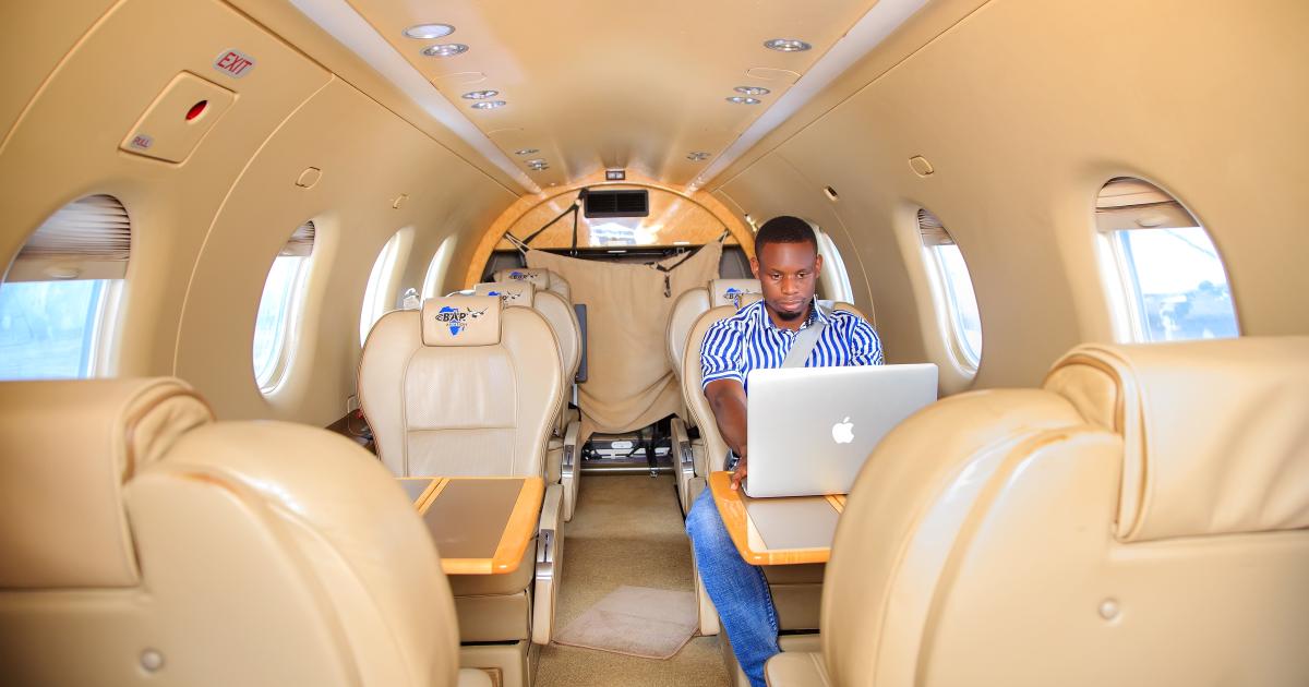 Bar Aviation Challenger fitted with Gogo connectivity