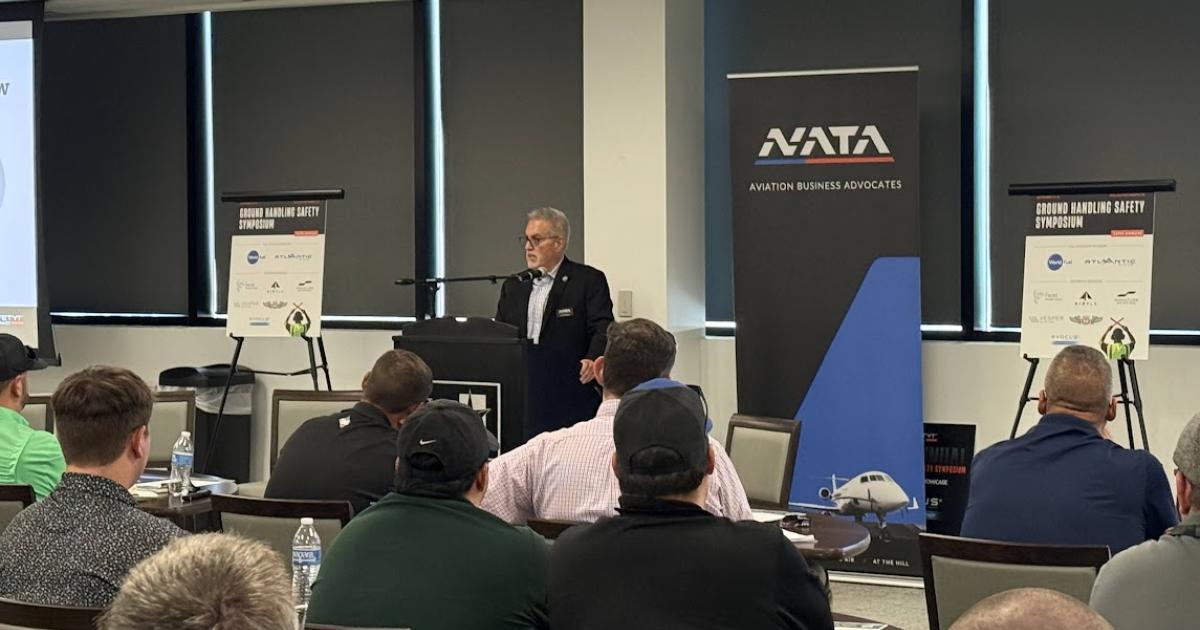 NATA president and CEO Curt Castagna addresses the audience 