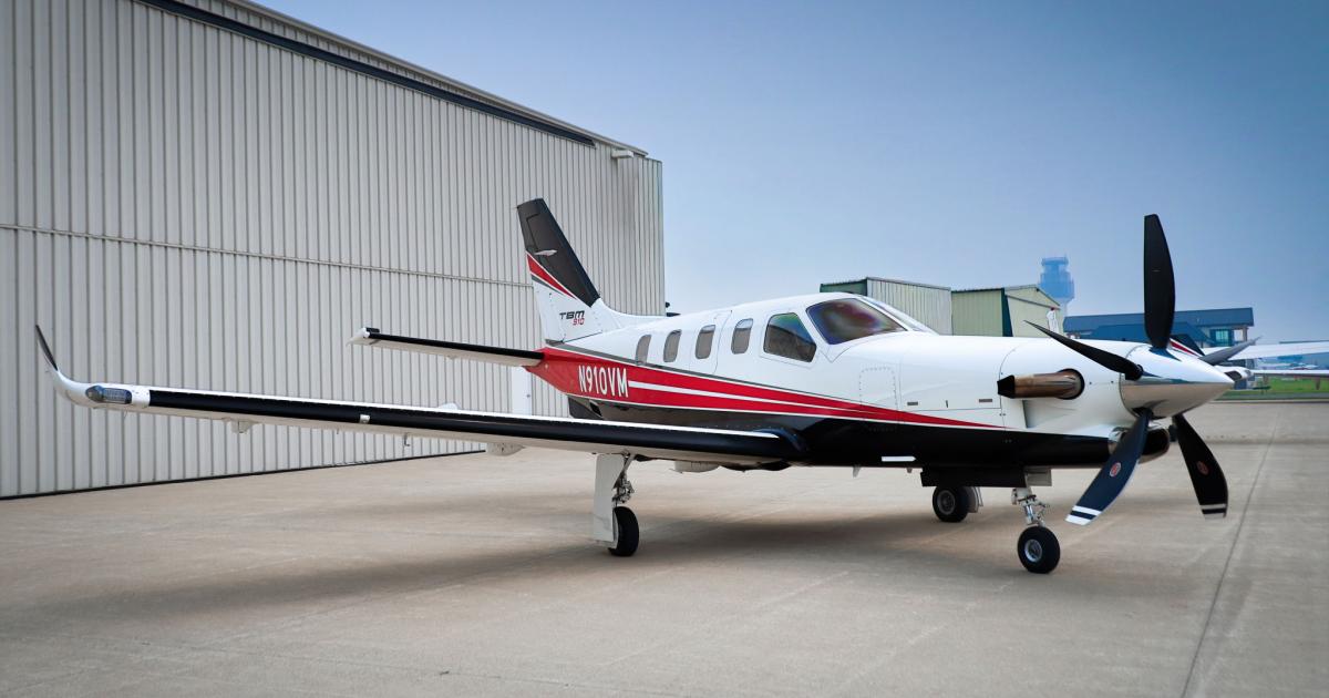 Little Hawk Logistics Daher TBM 910 turboprop airplane