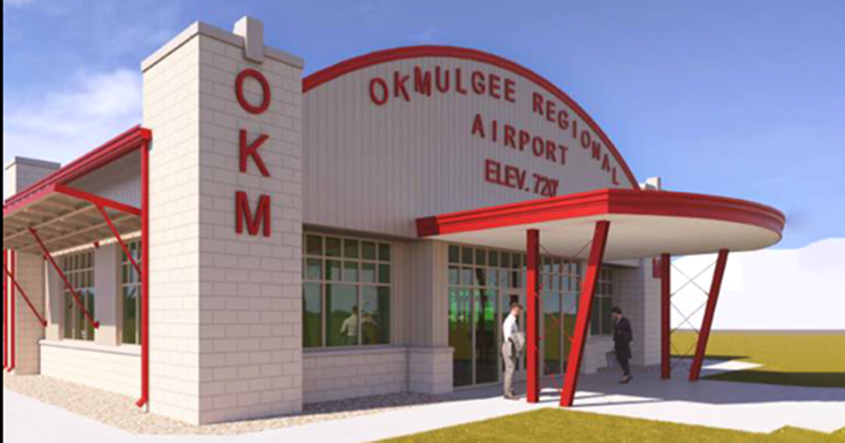 artist rendering of planned terminal at KOKM