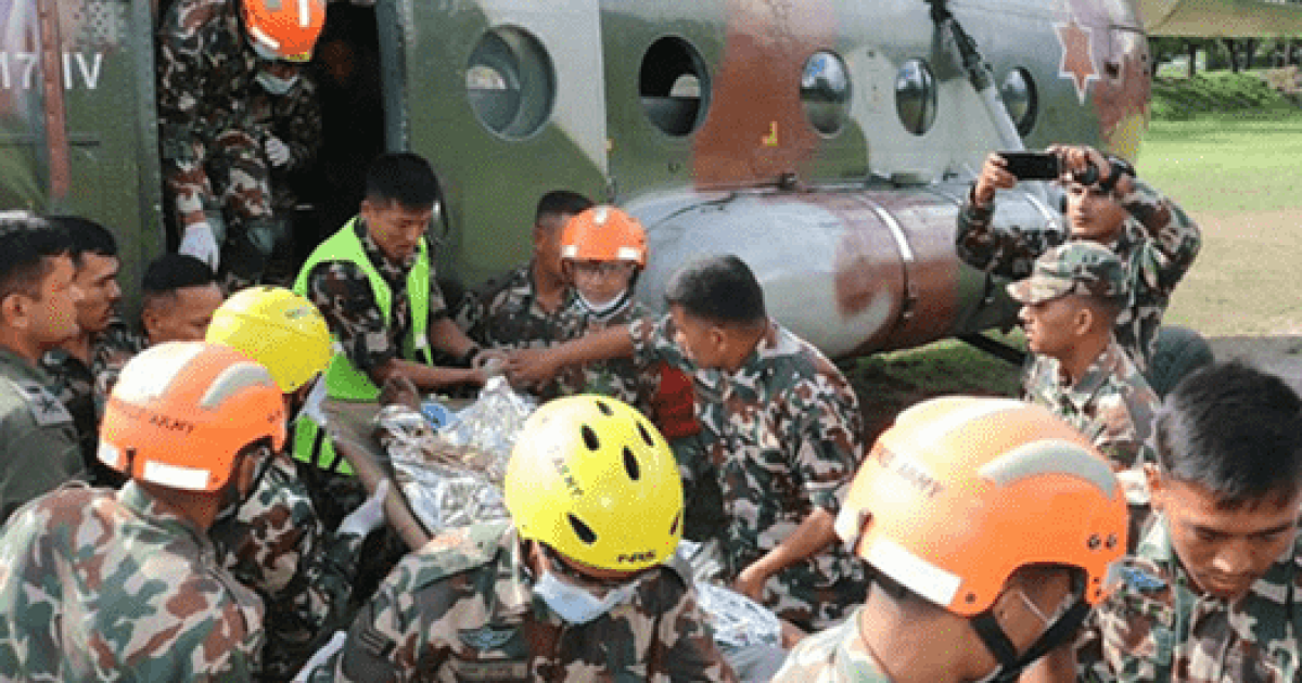 Nepal army helicopter 