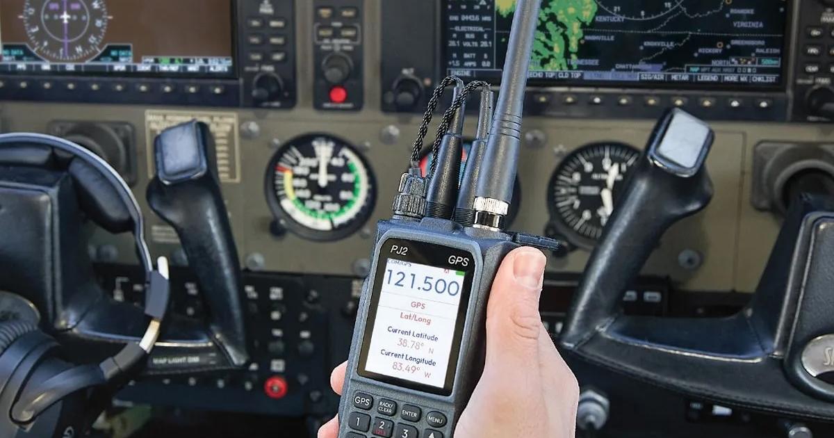 Sporty's PJ2 GPS handheld radio