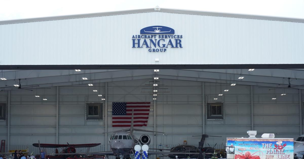 Aircraft Services Group's new hangar at KSRQ