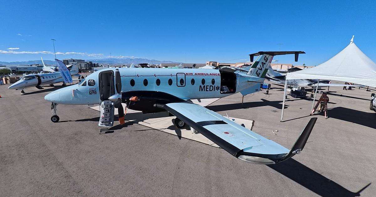 Beechcraft 1900D air ambulance at BACE