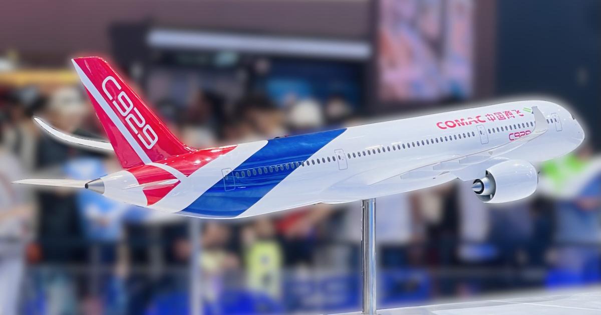 Comac C929 airliner model 
