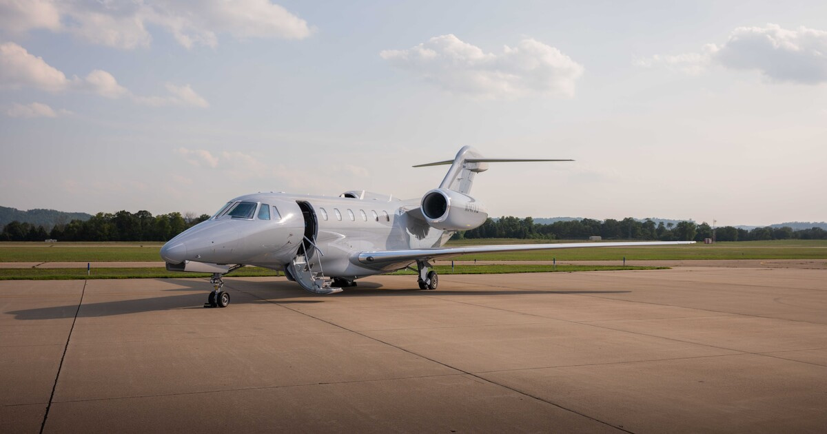 Citation X parked on tarmac 