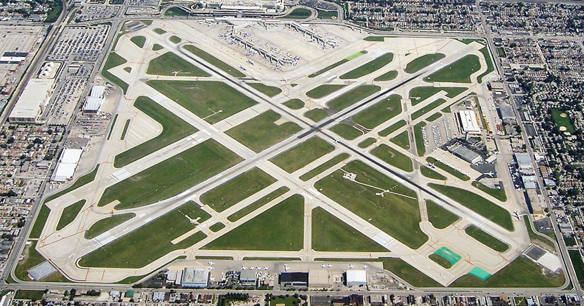 Aerial view of Chicago Midway International Airport