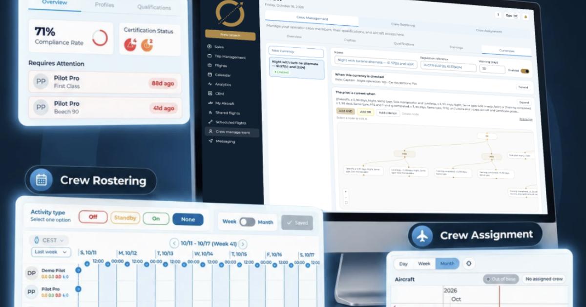 Moove's crew currency management system